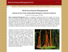 Tablet Screenshot of beckinvmgt.com